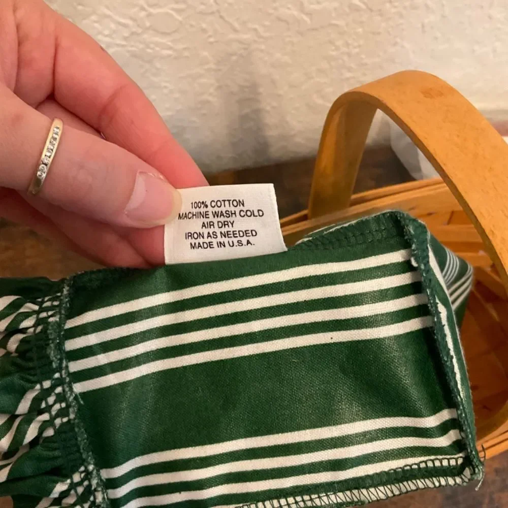 Longaberger Vintage Classic Hunter Green Merry Christmas Candle Basket 1999